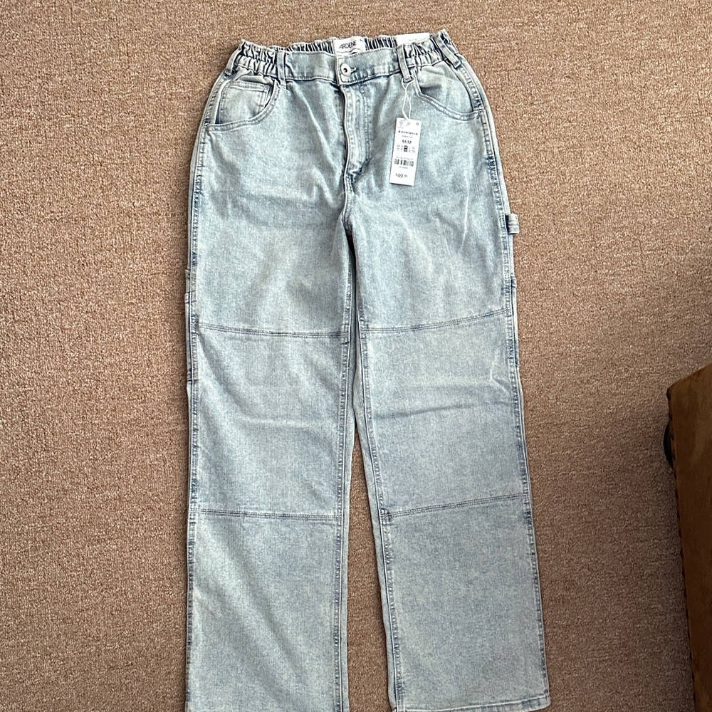 Zara Women's Light Gray Straight Leg Jeans